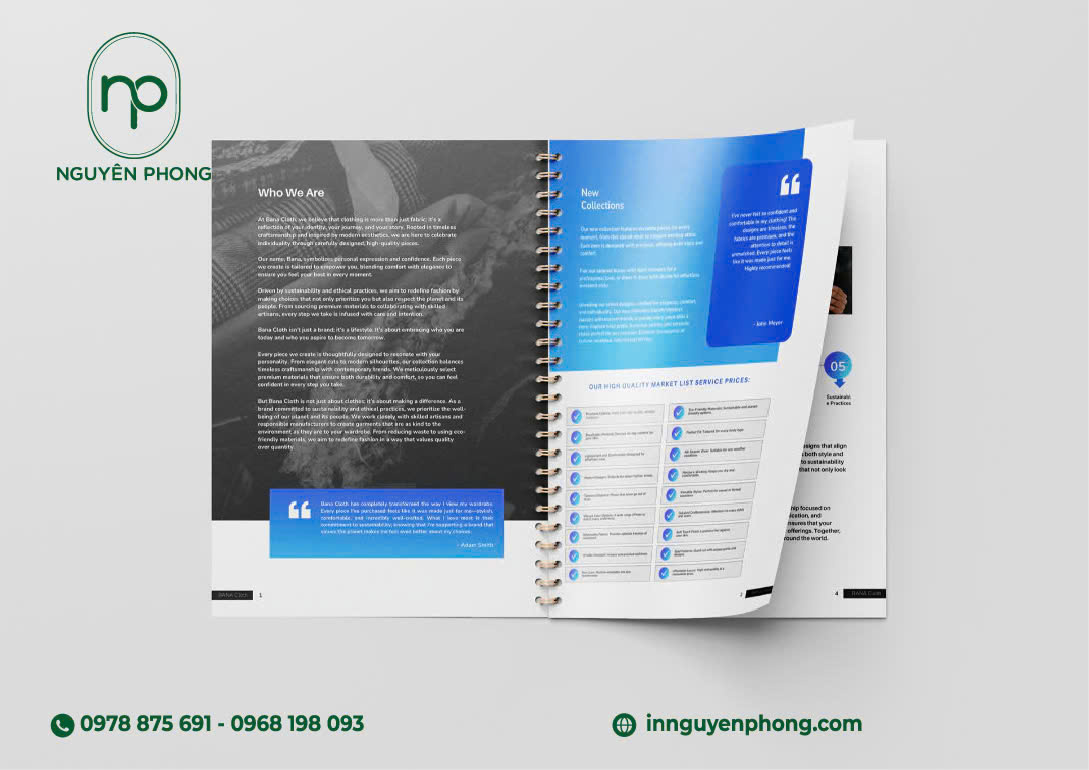 Mọi chi tiết cần nhất quán với bộ nhận diện thương hiệu